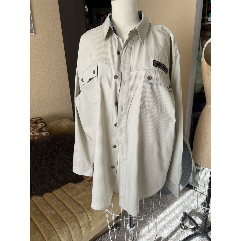 Harley-Davidson New Motor Cycles long-sleeves button down sz XXL %100 Cotton